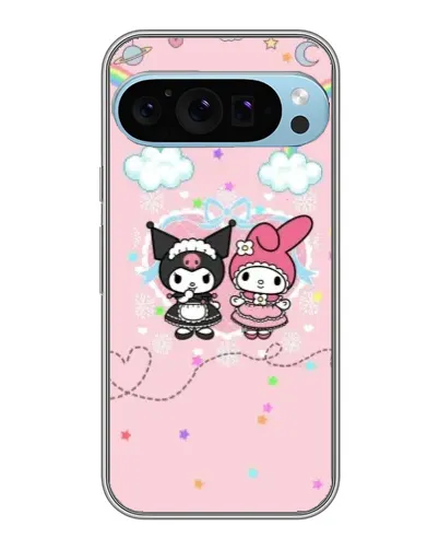 Чохол для Google Pixel 9 Pro з картинкою «My Melody та Kuromi»
