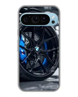 Чехол для Google Pixel 9 Pro с картинкой «Колесо BMW вблизи»