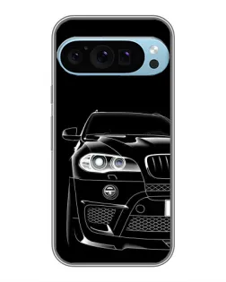 Чехол для Google Pixel 9 Pro с картинкой «Темный силуэт BMW»