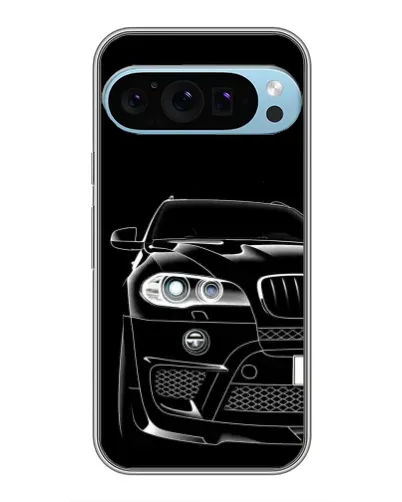 Чехол для Google Pixel 9 Pro с картинкой «Темный силуэт BMW»