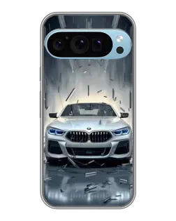 Чехол для Google Pixel 9 Pro с картинкой «BMW в свете фар»