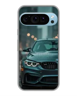 Чехол для Google Pixel 9 Pro с картинкой «BMW в огнях города»