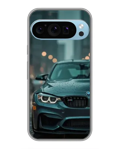 Чехол для Google Pixel 9 Pro с картинкой «BMW в огнях города»
