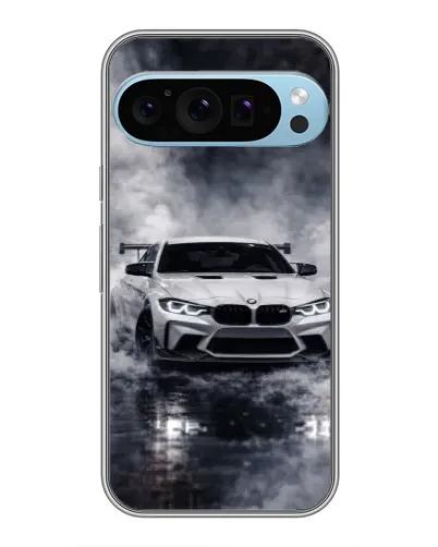 Чехол для Google Pixel 9 Pro с картинкой «BMW сквозь туман»