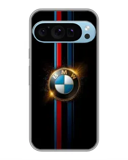 Чехол для Google Pixel 9 Pro с картинкой «BMW M-Power неон»