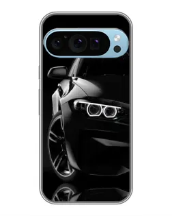 Чохол для Google Pixel 9 Pro з картинкою «Чорна BMW — профіль»