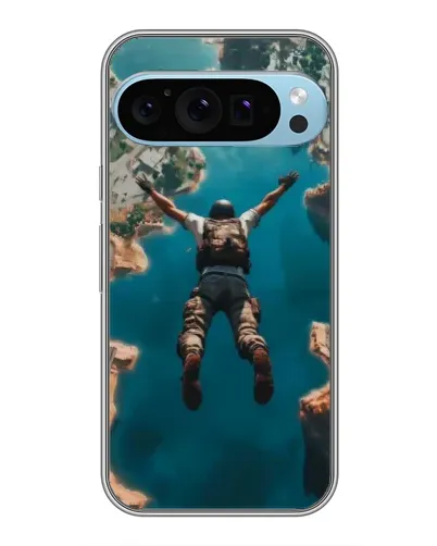 Чехол для Google Pixel 9 Pro с картинкой «PUBG — свободное падение»