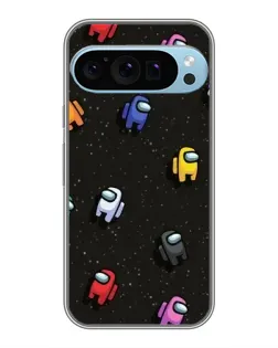 Чехол для Google Pixel 9 Pro с картинкой «Космический паттерн Among Us»