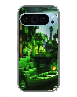 Чехол для Google Pixel 9 Pro с картинкой «Minecraft лесной пейзаж»