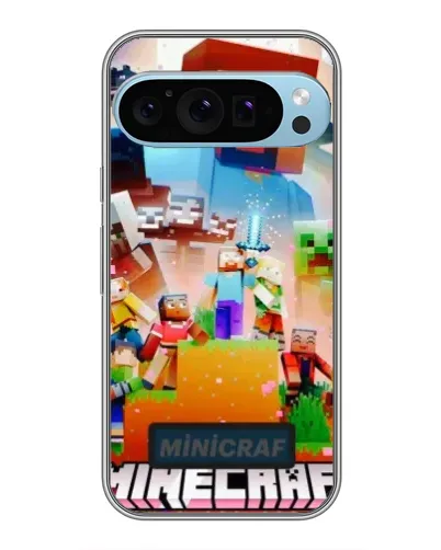 Чехол для Google Pixel 9 Pro с картинкой «Minecraft герои игры»