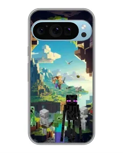 Чехол для Google Pixel 9 Pro с картинкой «Эндермен в лесу»