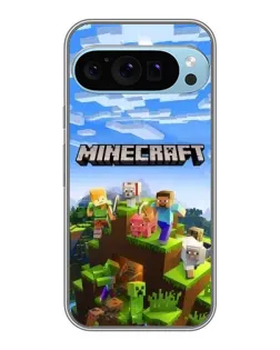 Чехол для Google Pixel 9 Pro с картинкой «Minecraft классический мир»