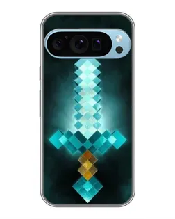 Чехол для Google Pixel 9 Pro с картинкой «Алмазный меч неон»