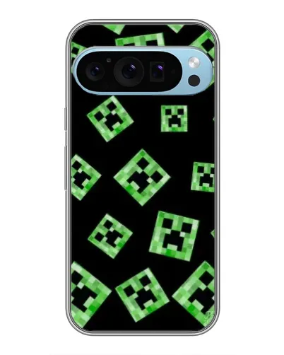 Чехол для Google Pixel 9 Pro с картинкой «Паттерн с криперами»