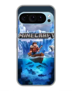 Чехол для Google Pixel 9 Pro с картинкой «Minecraft ледяной мир»