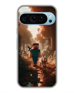 Чехол для Google Pixel 9 Pro с картинкой «Стив в лесу»