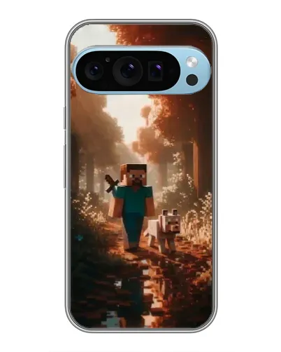 Чехол для Google Pixel 9 Pro с картинкой «Стив в лесу»