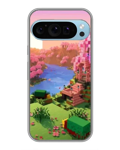Чехол для Google Pixel 9 Pro с картинкой «Розовое дерево Minecraft»