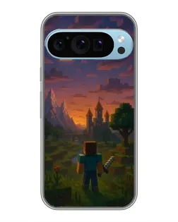 Чехол для Google Pixel 9 Pro с картинкой «Стив у башни»