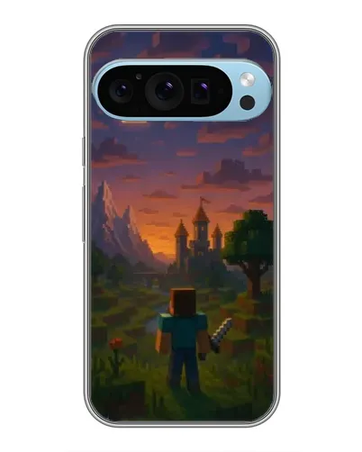 Чехол для Google Pixel 9 Pro с картинкой «Стив у башни»
