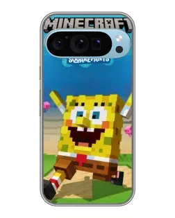 Чохол для Google Pixel 9 Pro з картинкою «Губка Боб Minecraft»