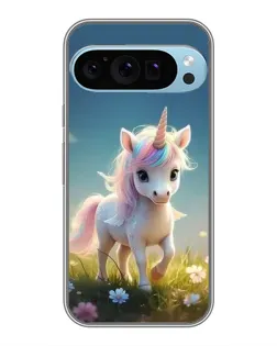 Чехол для Google Pixel 9 Pro с картинкой «Единорог на поляне»