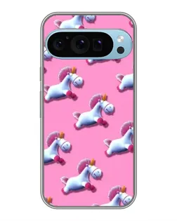 Чехол для Google Pixel 9 Pro с картинкой «Единороги на розовом»