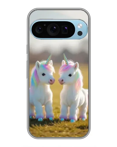 Чехол для Google Pixel 9 Pro с картинкой «Пара единорогов»
