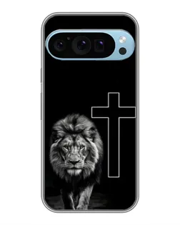 Чохол для Google Pixel 9 Pro з картинкою «Лев та Хрест»