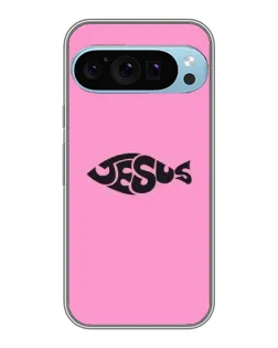 Чохол для Google Pixel 9 Pro з картинкою «Рожевий символ Jesus»