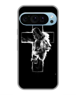 Чехол для Google Pixel 9 Pro с картинкой «Сияющий крест Jesus»
