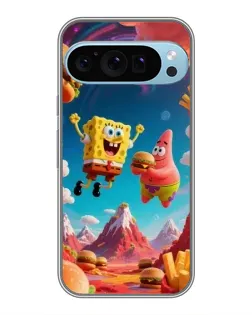 Чехол для Google Pixel 9 Pro с картинкой «Космический фастфуд»