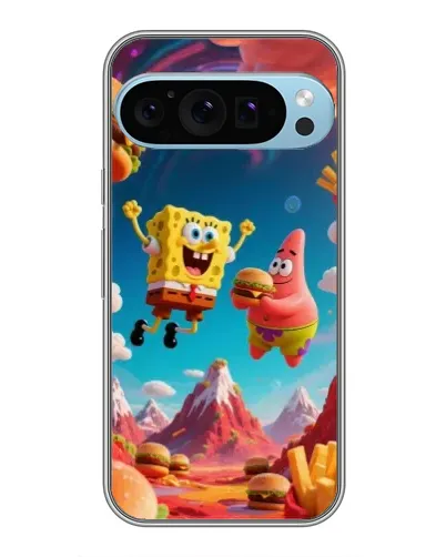Чехол для Google Pixel 9 Pro с картинкой «Космический фастфуд»