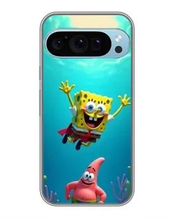Чохол для Google Pixel 9 Pro з картинкою «Спанч Боб під водою»