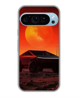 Чехол для Google Pixel 9 Pro с картинкой «Cybertruck на Марсе»