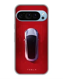 Чехол для Google Pixel 9 Pro с картинкой «Tesla Top View»