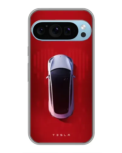 Чехол для Google Pixel 9 Pro с картинкой «Tesla Top View»