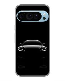 Чехол для Google Pixel 9 Pro с картинкой «Силуэт Tesla Night»