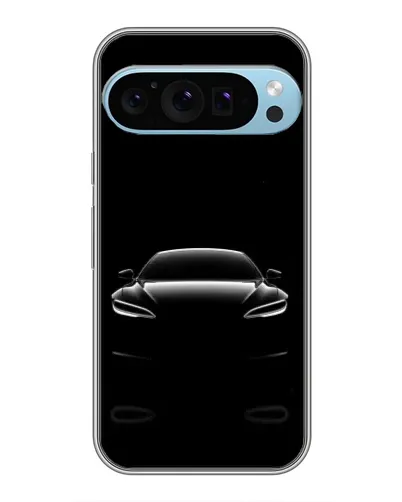 Чехол для Google Pixel 9 Pro с картинкой «Силуэт Tesla Night»