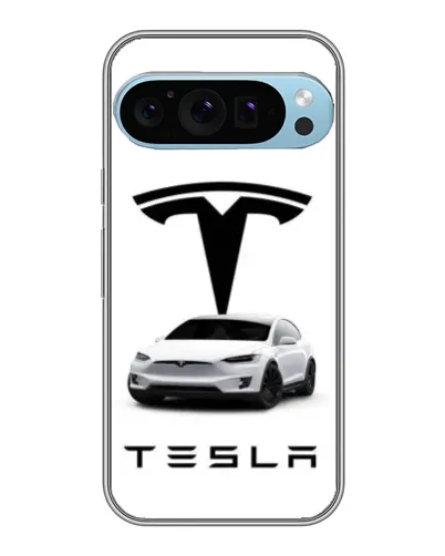 Чехол для Google Pixel 9 Pro с картинкой «Tesla White Style»