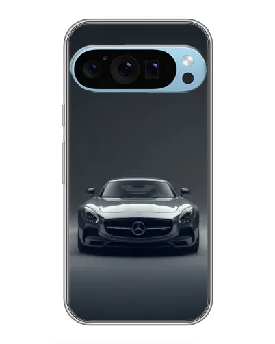 Чехол для Google Pixel 9 Pro с картинкой «Mercedes на черном»