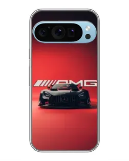 Чехол для Google Pixel 9 Pro с картинкой «Mercedes AMG — красная линия»