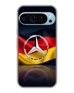 Чехол для Google Pixel 9 Pro с картинкой «Mercedes — флаг Германии»