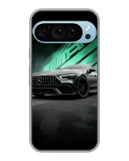 Чехол для Google Pixel 9 Pro с картинкой «Темный Mercedes AMG»