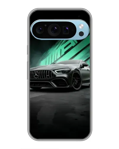 Чехол для Google Pixel 9 Pro с картинкой «Темный Mercedes AMG»
