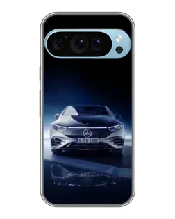 Чехол для Google Pixel 9 Pro с картинкой «Ночной Mercedes EQ»