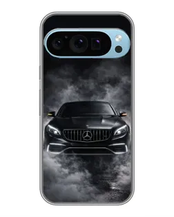 Чехол для Google Pixel 9 Pro с картинкой «Mercedes в дыму»
