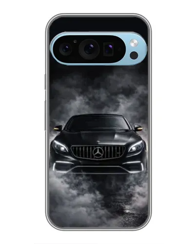 Чехол для Google Pixel 9 Pro с картинкой «Mercedes в дыму»