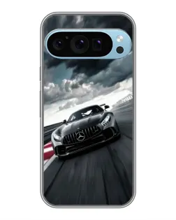 Чехол для Google Pixel 9 Pro с картинкой «Гоночный Mercedes AMG»