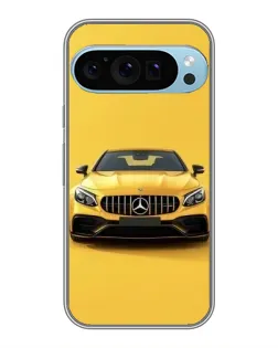 Чехол для Google Pixel 9 Pro с картинкой «Желтый Mercedes GT»